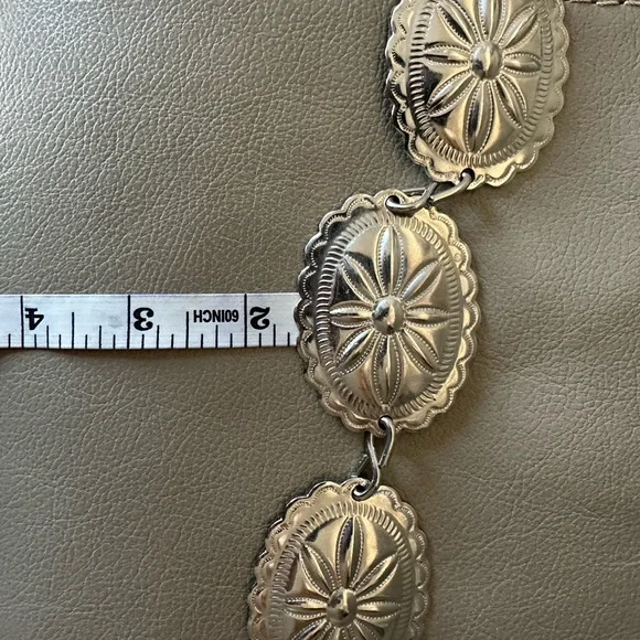 Vintage Silver Concho Belt - Picture 5 of 5